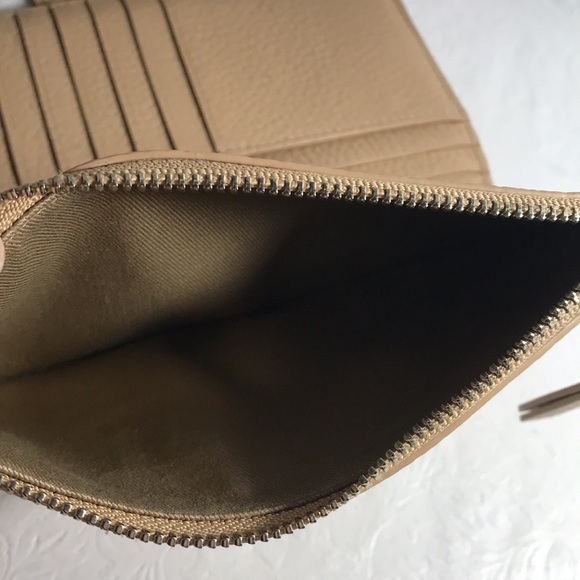 AllSaints Brand Ray Wallet Caramel Beige Clutch - Picture 7 of 10